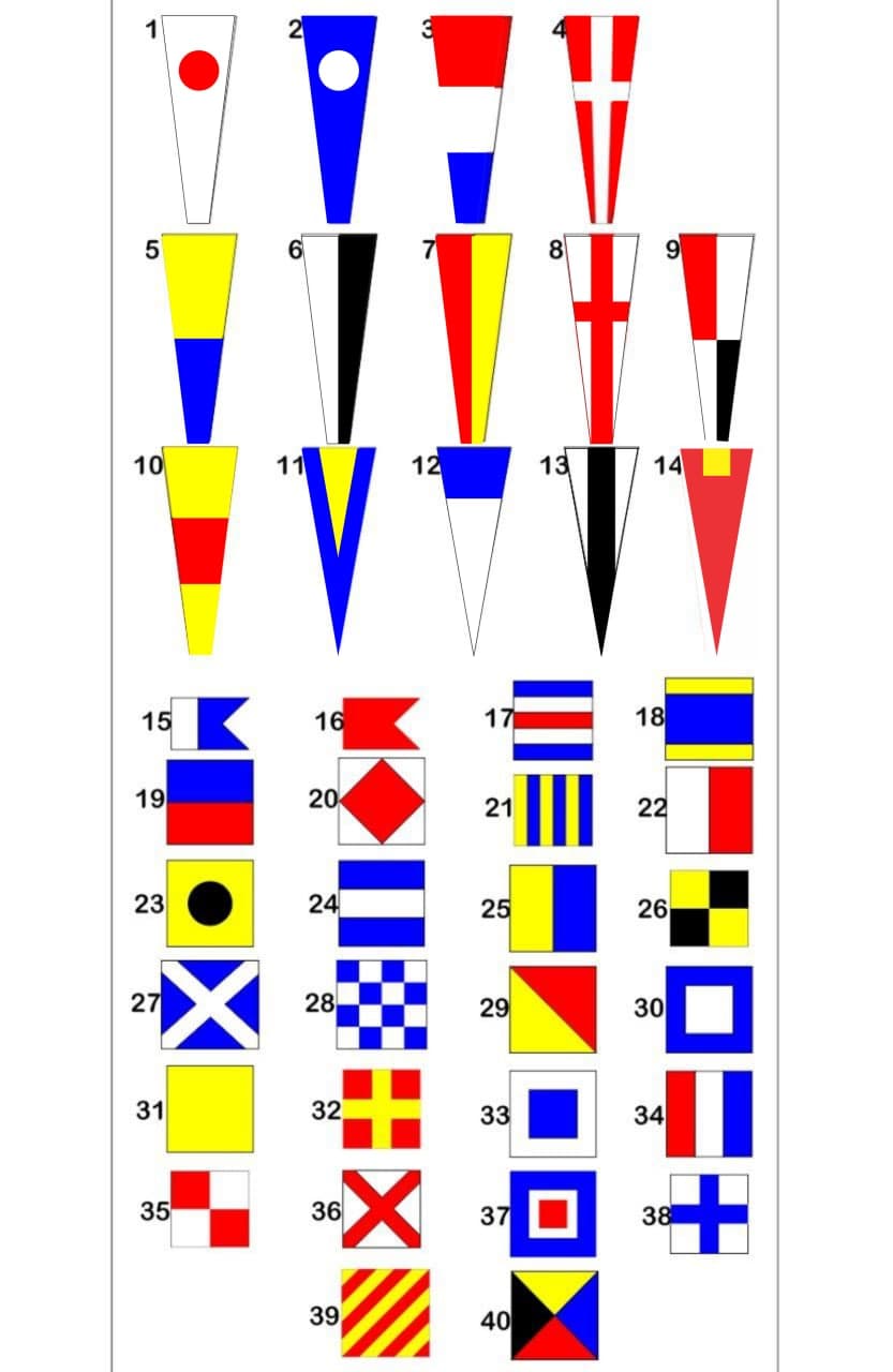 پرچم علائم دریایی پک کامل سایز متوسط
