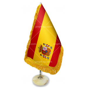 پرچم رومیزی اسپانیا ساتن درجه یک پایه سنگی