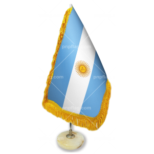 پرچم رومیزی آرژانتین ساتن درجه یک پایه سنگی